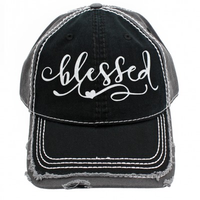BLESSED in Glitter Print 's Baseball Style Cap Hat  Black  Gray  eb-41673706